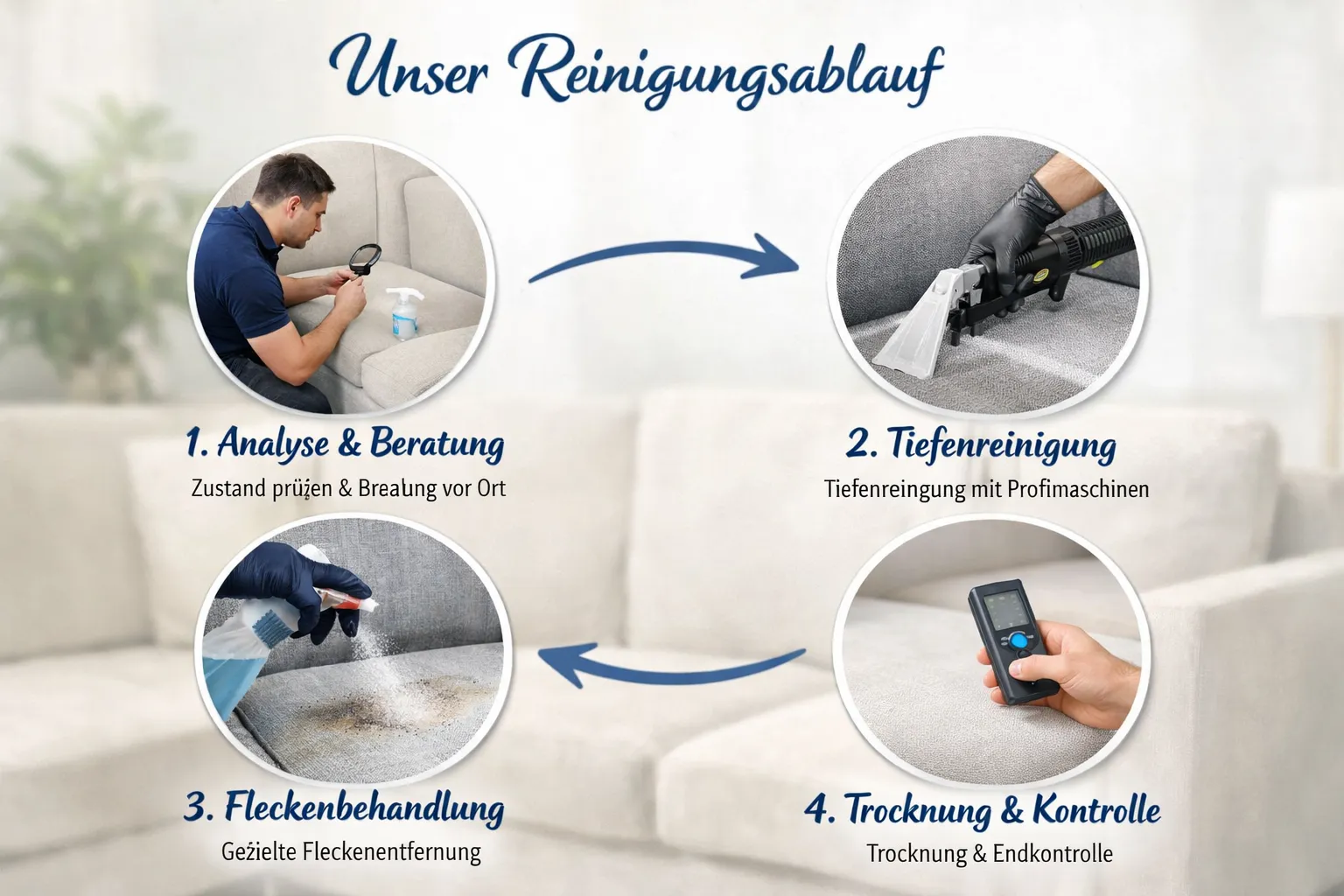 Unsere Reinigungsmethoden im Überblick